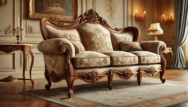 Canapé ancien de style Louis XV